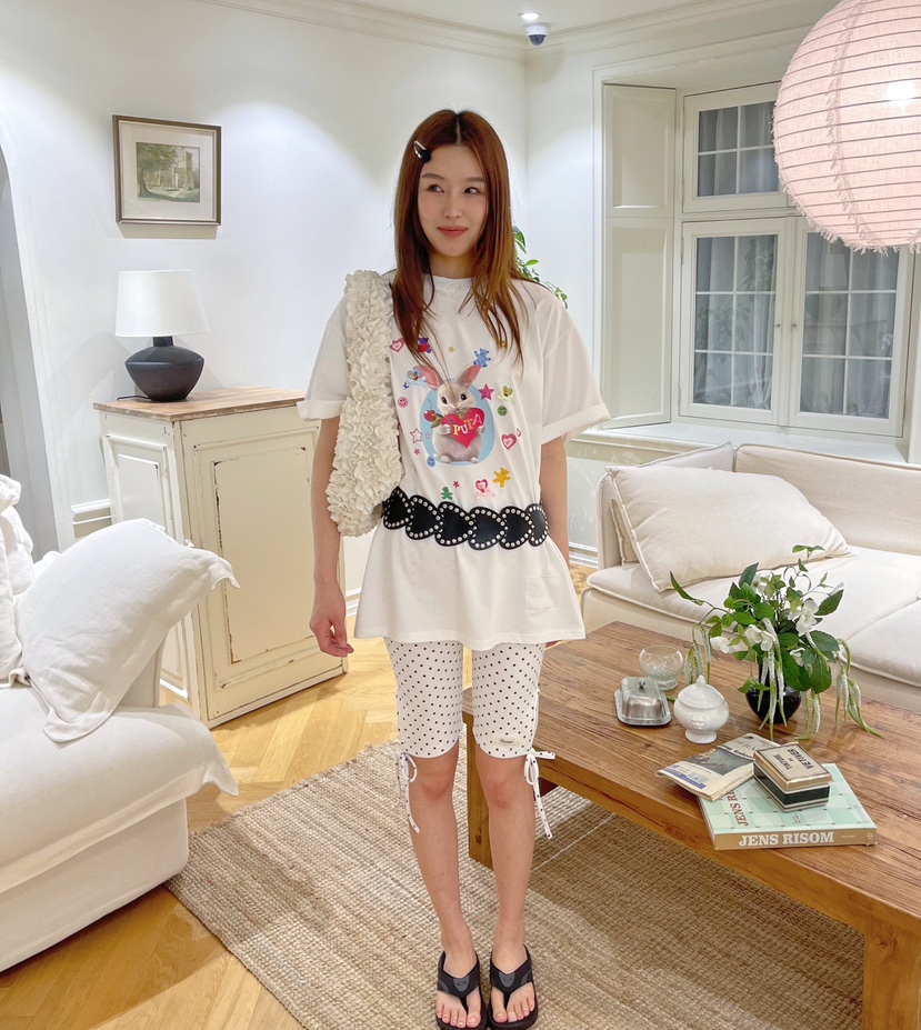 BOUTIQUE-L東大門㊣直郵女裝新款人氣真品25春夏T恤不含腰帶BOUTIQUE-LT恤
