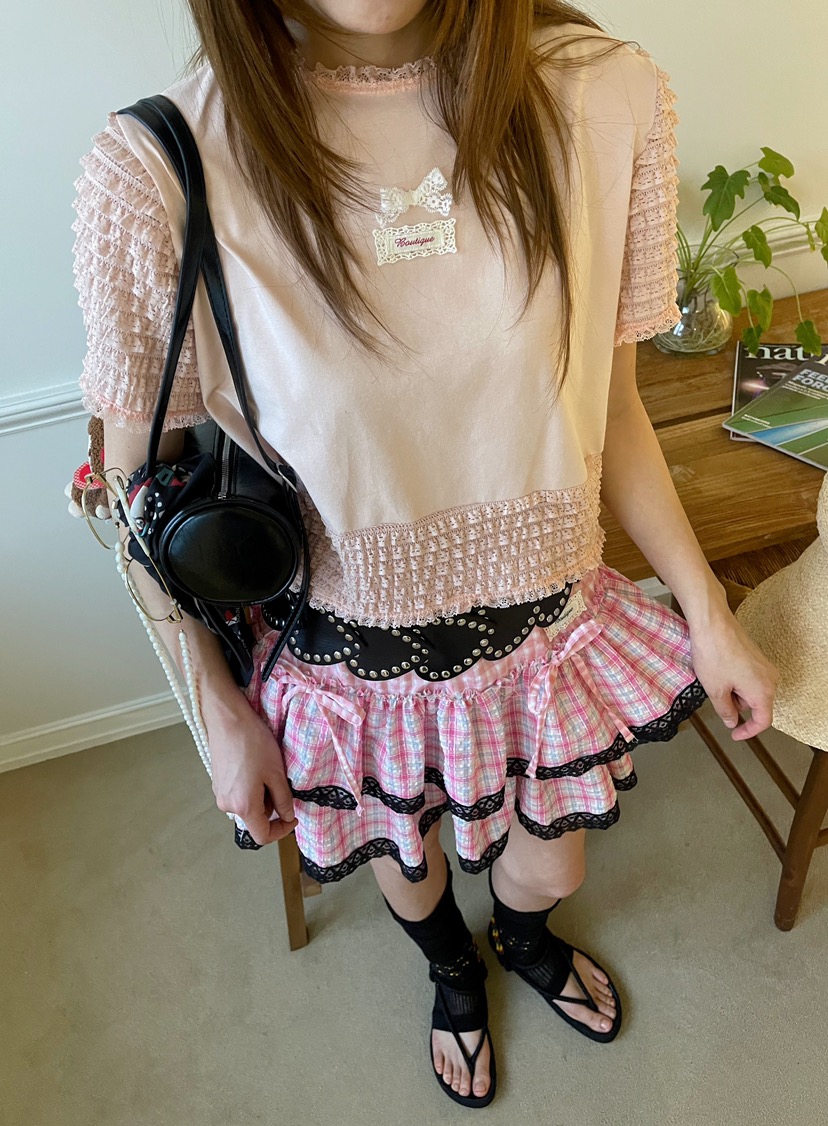 BOUTIQUE-L東大門㊣代購女士新款真品休閑25春夏推薦熱賣T恤BOUTIQUE-LT恤