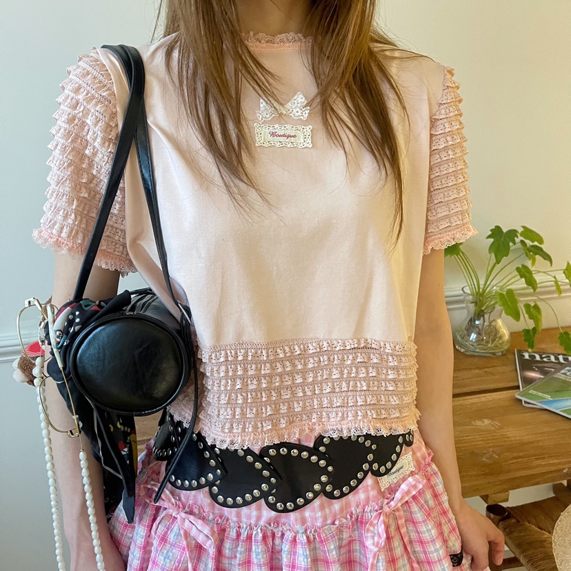 BOUTIQUE-L東大門㊣代購女士新款真品休閑25春夏推薦熱賣T恤BOUTIQUE-LT恤圖色2