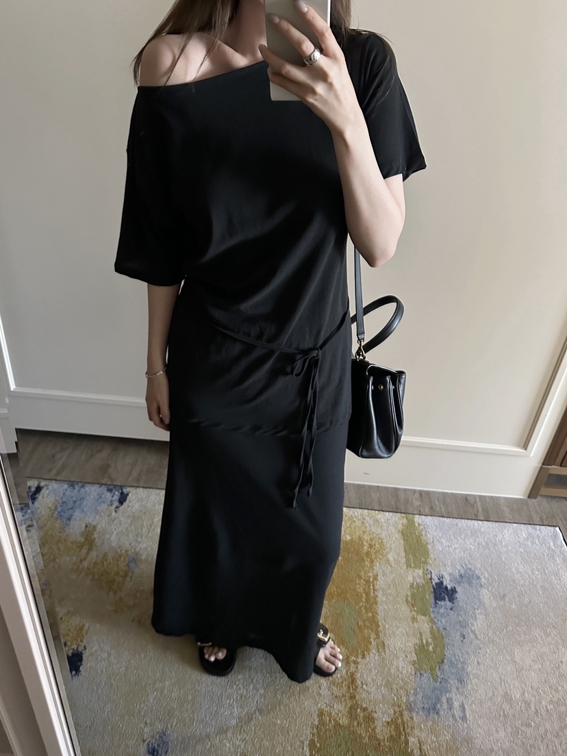 BOWIE東大門㊣代購女裝新品25春夏推薦休閑真品熱賣長裙棉質BOWIE長裙