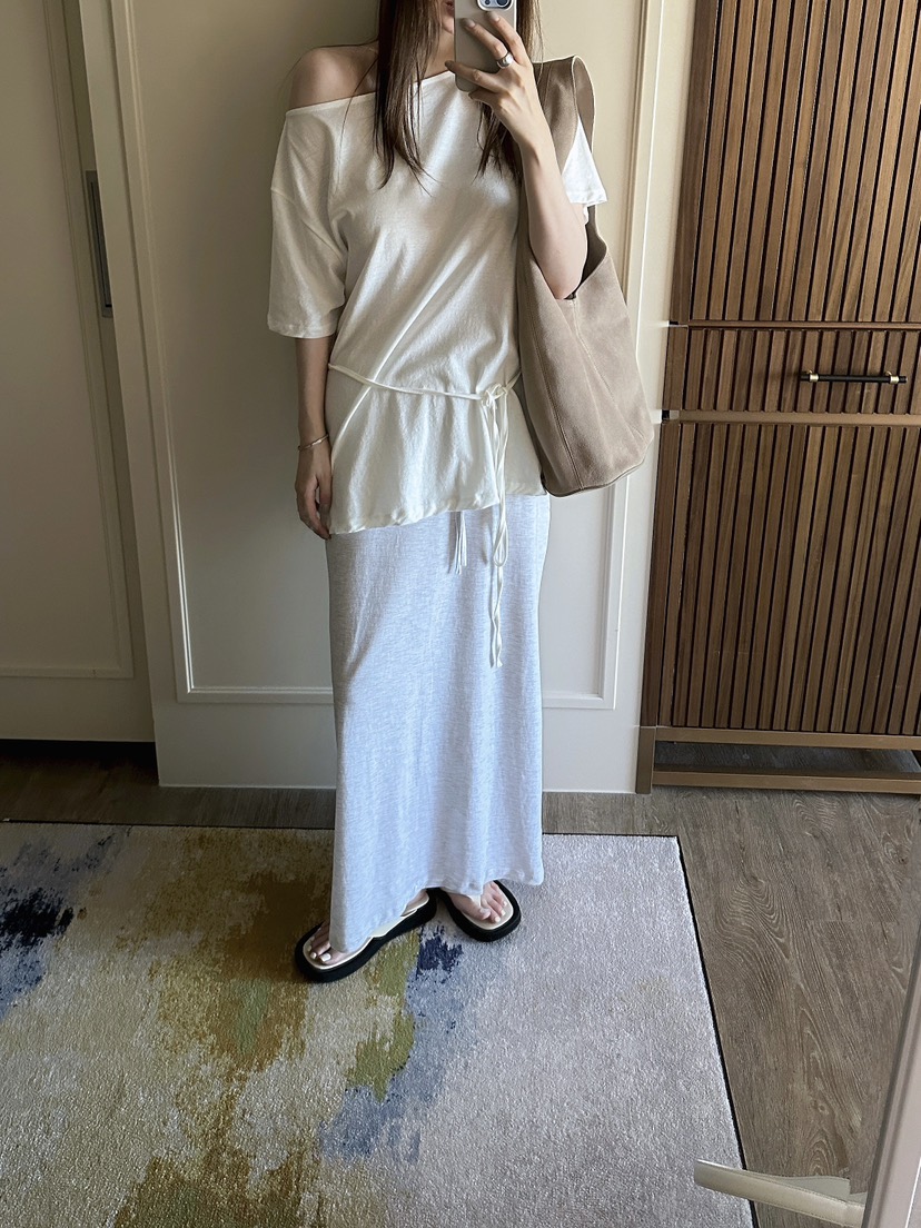 BOWIE東大門㊣代購女裝新品25春夏推薦休閑真品熱賣長裙棉質BOWIE長裙