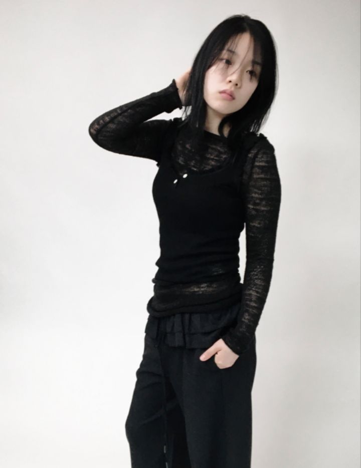 LIVE FOREVER東大門㊣直郵女裝新款職業推薦25春夏針織衫網眼LIVE FOR_EVER針織衫