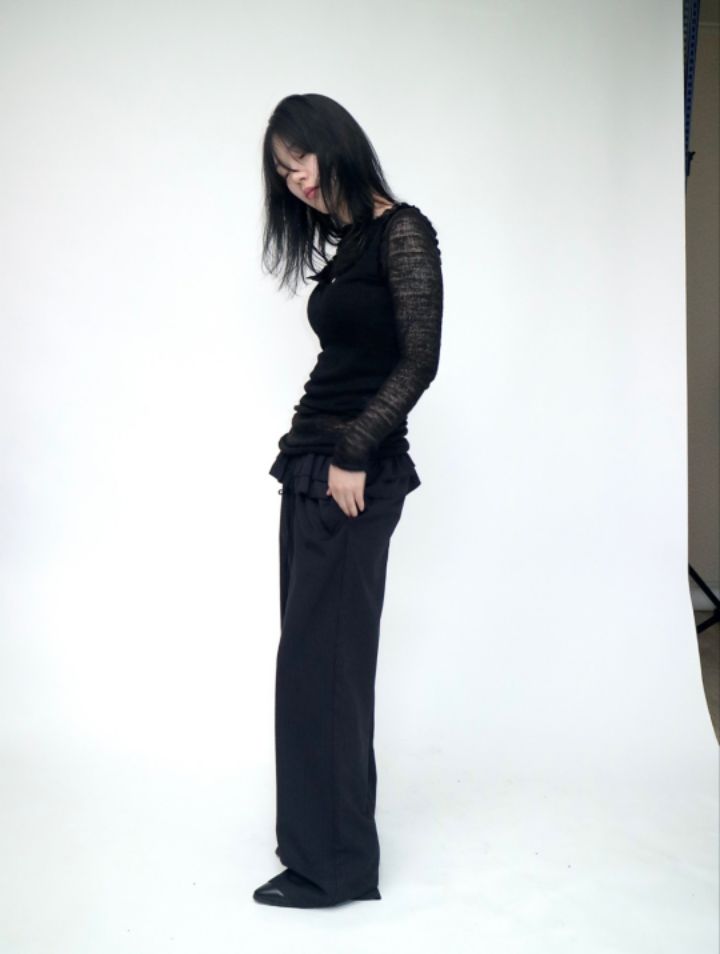LIVE FOREVER東大門㊣直郵女裝新款職業推薦25春夏針織衫網眼LIVE FOR_EVER針織衫