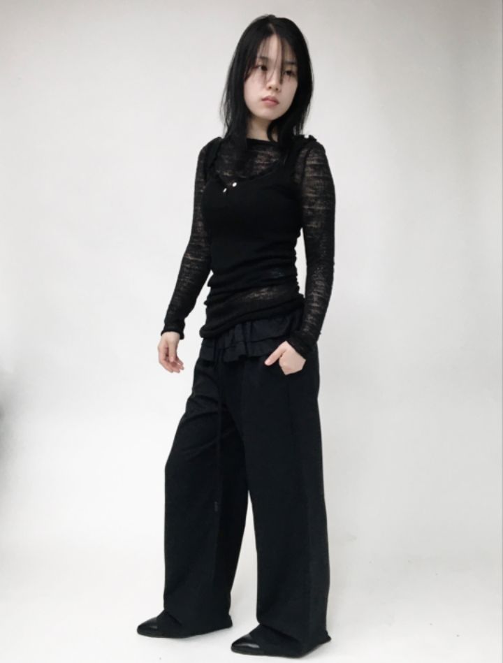 LIVE FOREVER東大門㊣直郵女裝新款職業推薦25春夏針織衫網眼LIVE FOR_EVER針織衫
