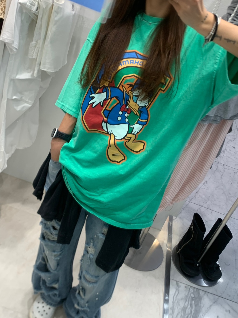 JIMMY韓國代購㊣女裝新品休閑人氣職業25春夏真品時尚T恤鴨JIMMY/REMAKET恤