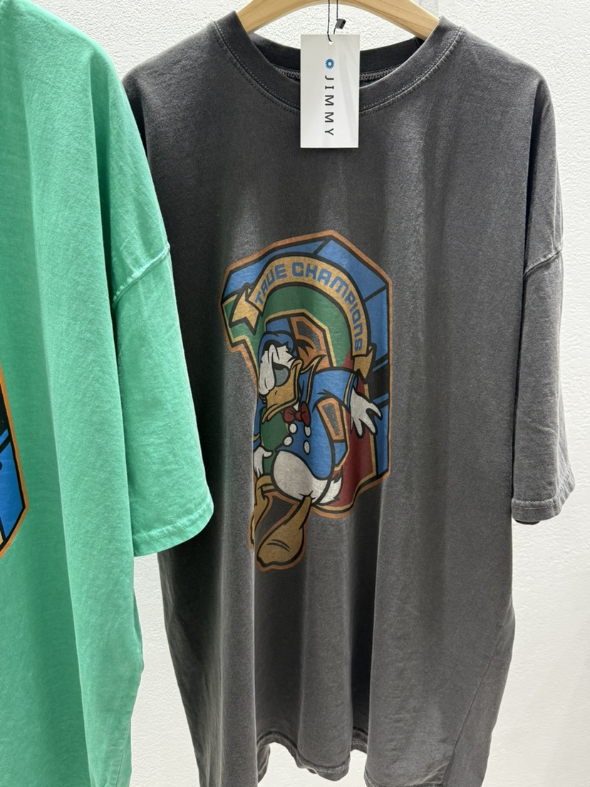 JIMMY韓國代購㊣女裝新品休閑人氣職業25春夏真品時尚T恤鴨JIMMY/REMAKET恤圖色2