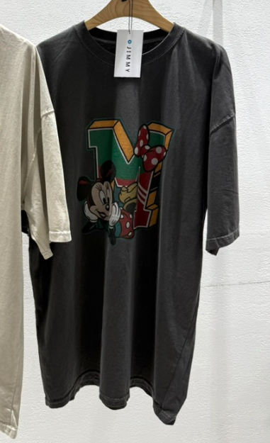 JIMMY東大門㊣實拍女士新品休閑熱賣25春夏推薦真品人氣T恤JIMMY/REMAKET恤圖色2