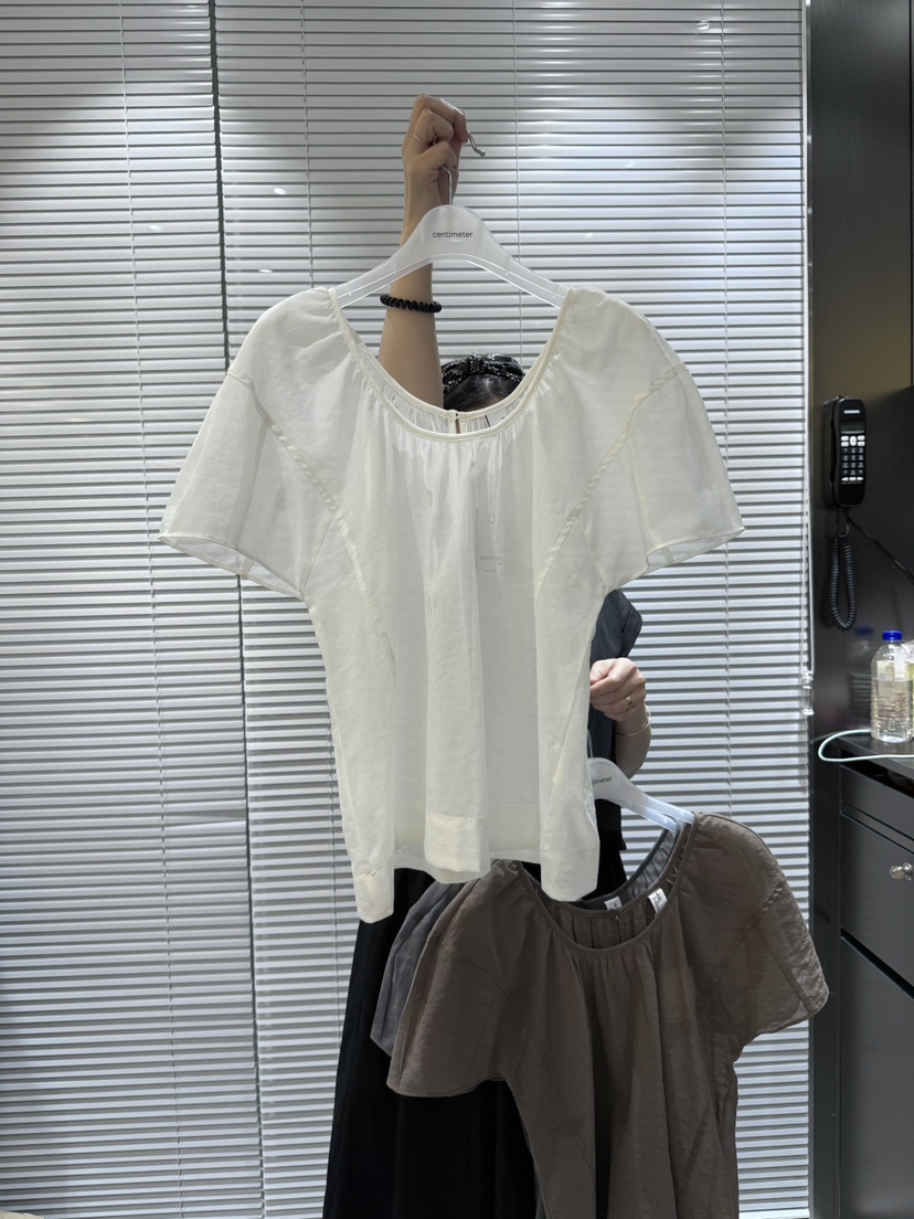 CM韓國直郵㊣女裝新款人氣真品25春夏熱賣休閑職業襯衫蕾絲衫CM襯衫/蕾絲衫