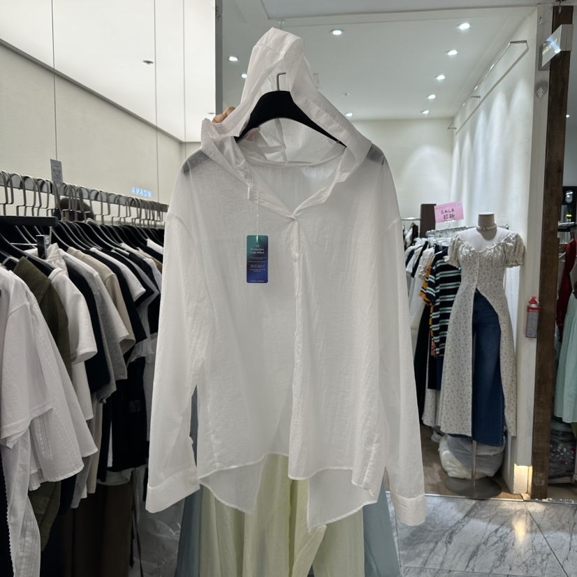 MOANA東大門㊣直郵女裝新品休閑職業熱賣真品襯衫蕾絲衫連帽MOANA襯衫/蕾絲衫圖色3