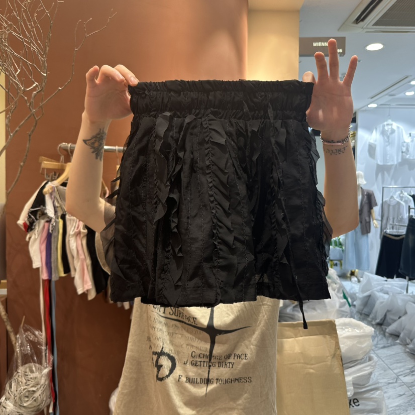 MIENNE東大門㊣代購女士新款推薦真品熱賣休閑時尚短褲荷葉邊MIENNE短褲圖色3