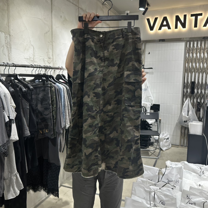 VANTA韓國直郵㊣女士新款熱賣推薦職業時尚人氣休閑長裙迷彩VANTA長裙圖色1