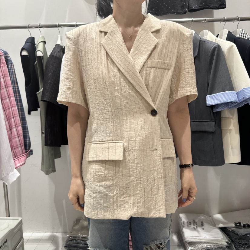 ZIPPER韓國代購㊣女士新品人氣熱賣25春夏休閑時尚職業夾克ZIPPER夾克圖色1