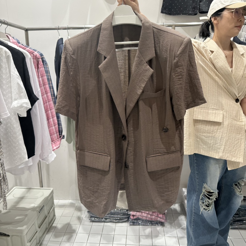 ZIPPER韓國代購㊣女士新品人氣熱賣25春夏休閑時尚職業夾克ZIPPER夾克圖色2