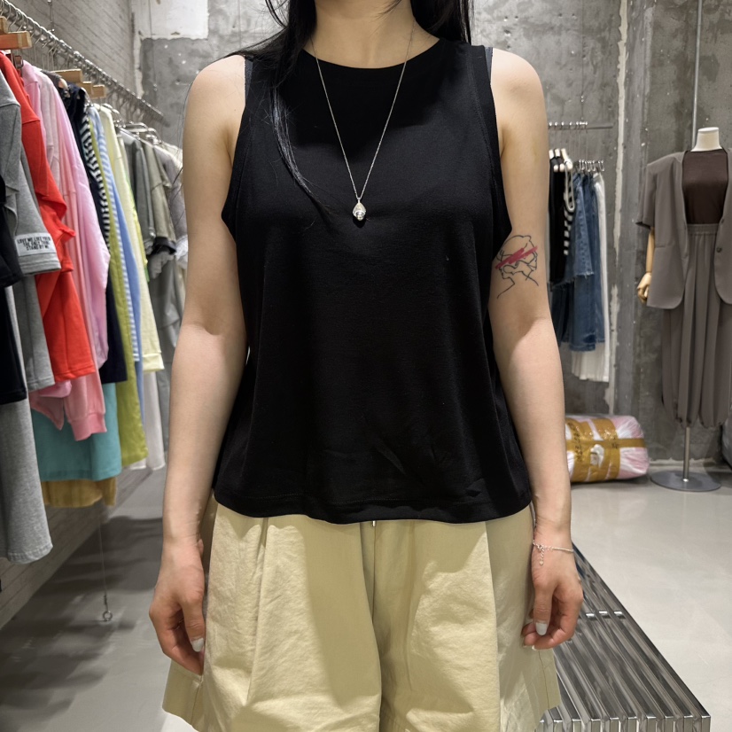 JUNI韓國直郵㊣女士新款25春夏休閑職業時尚人氣真品吊帶背心my juni吊帶/背心圖色3