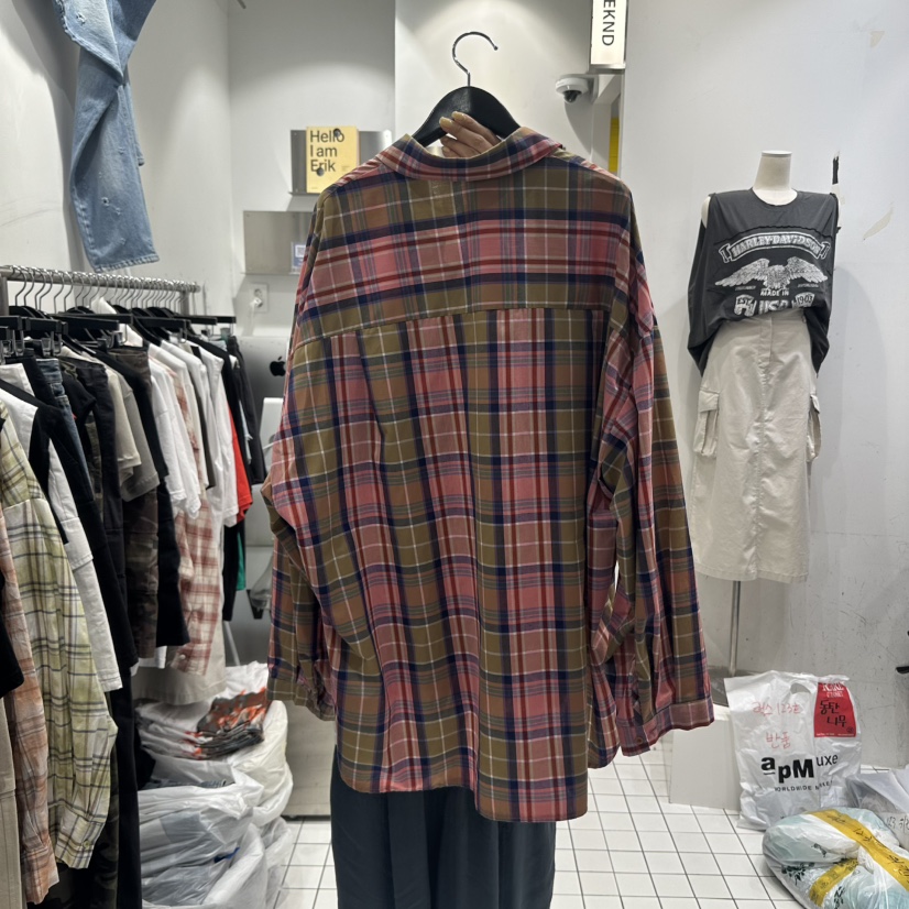 THE WEEKND東大門㊣直郵女士新品休閑職業真品襯衫蕾絲衫格紋THE WEEKND襯衫/蕾絲衫