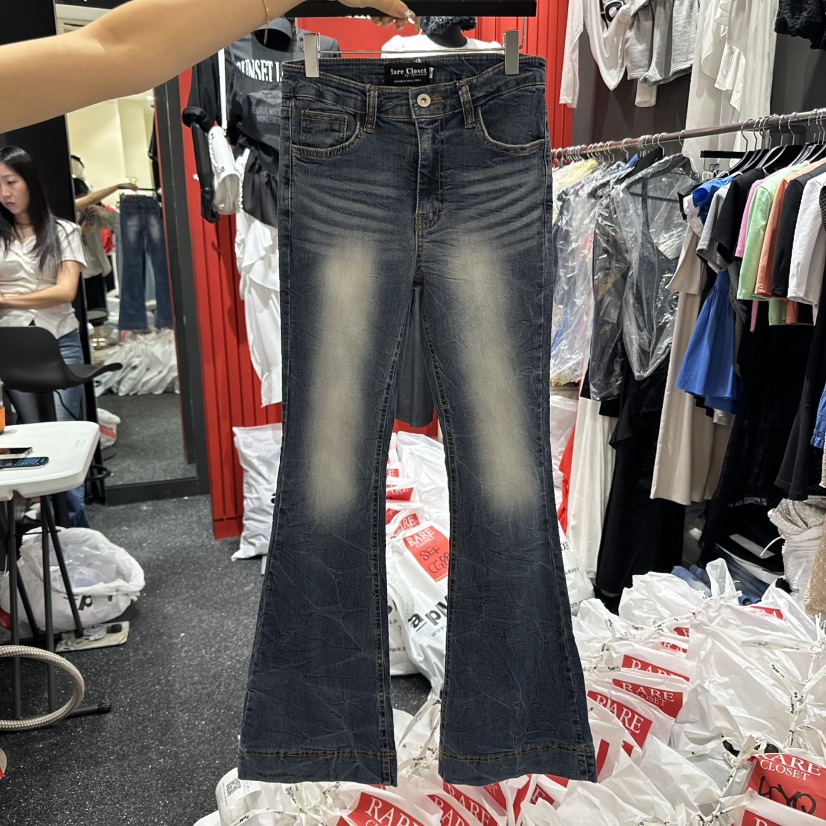 RARE CLOSET韓國代購㊣女裝新品熱賣推薦真品休閑人氣牛仔褲RARE CLOSET牛仔褲圖色1