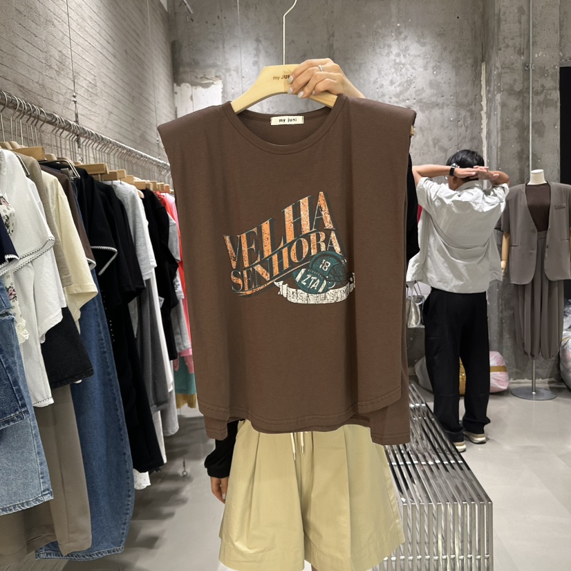 JUNI韓國代購㊣女裝新款推薦熱賣真品人氣職業休閑吊帶背心my juni吊帶/背心圖色2