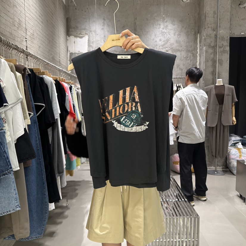 JUNI韓國代購㊣女裝新款推薦熱賣真品人氣職業休閑吊帶背心my juni吊帶/背心圖色3