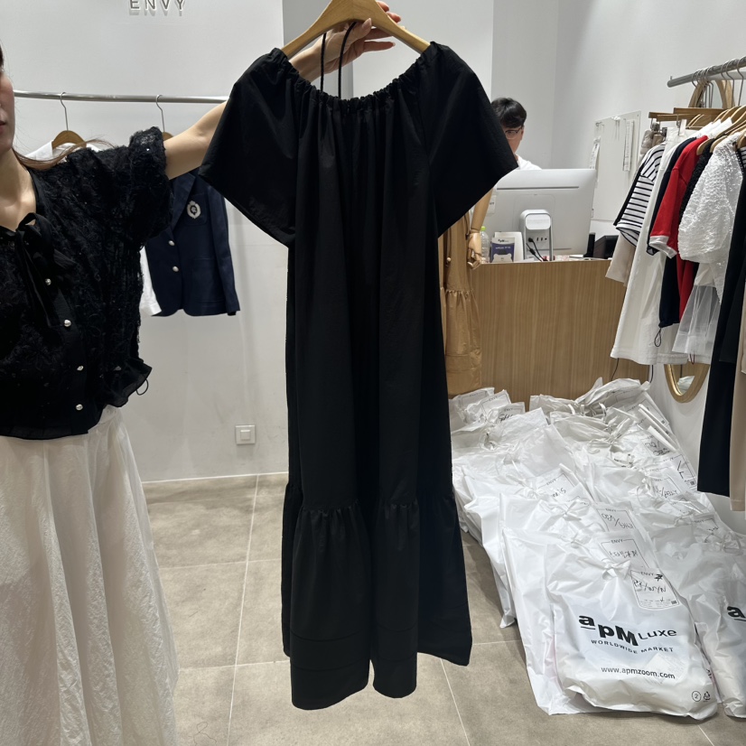 ENVY東大門㊣代購女士新款真品休閑推薦職業連衣裙含腰繩腰帶ENVY連衣裙