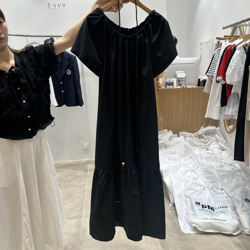 ENVY東大門㊣代購女士新款真品休閑推薦職業連衣裙含腰繩腰帶ENVY連衣裙圖色2