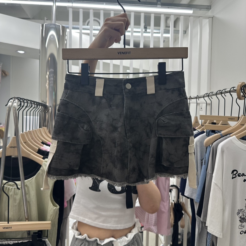 VENEFIT東大門㊣實拍女士新款25春夏時尚休閑真品推薦熱賣短褲VENEFIT/JENNIE短褲圖色2