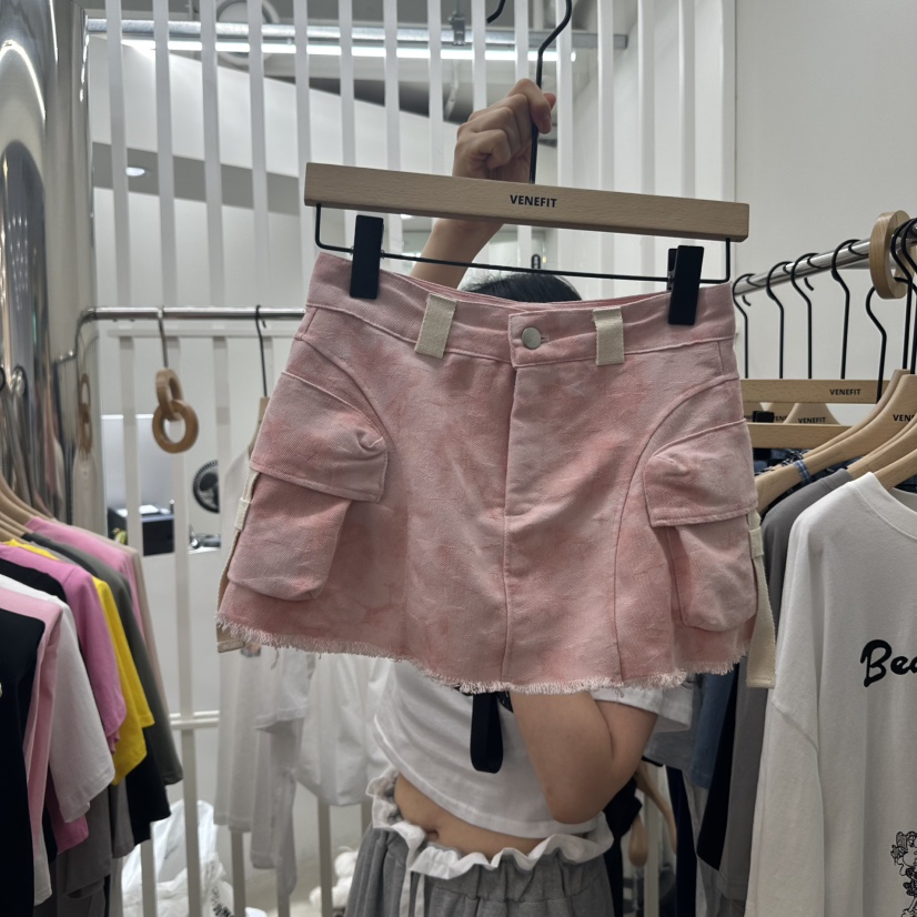 VENEFIT東大門㊣實拍女士新款25春夏時尚休閑真品推薦熱賣短褲VENEFIT/JENNIE短褲圖色3