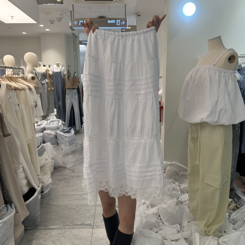 EGG IS韓國代購㊣女士新款人氣休閑真品推薦25春夏時尚長裙EGG IS長裙
