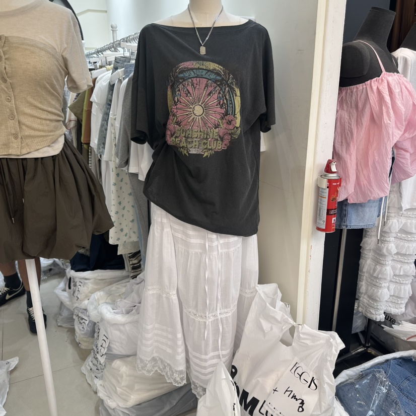 EGG IS韓國代購㊣女士新款人氣休閑真品推薦25春夏時尚長裙EGG IS長裙