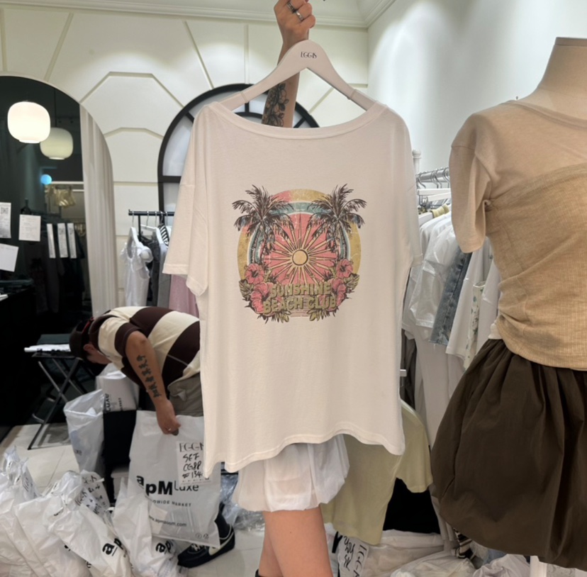EGG IS韓國直郵㊣女裝新品真品休閑職業推薦時尚人氣25春夏T恤EGG IST恤圖色2