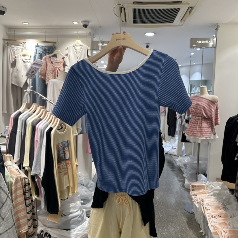 DELLING韓國直郵㊣女士新品熱賣人氣職業推薦真品25春夏T恤DELLINGT恤圖色2