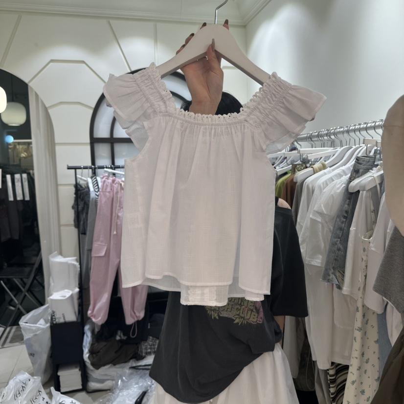 EGG IS韓國代購㊣女裝新品真品推薦時尚人氣休閑襯衫蕾絲衫EGG IS襯衫/蕾絲衫
