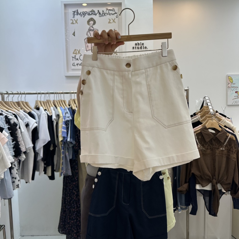 ABLESTUDIO東大門㊣代購女士新品真品推薦休閑25春夏熱賣短褲ABLE STUDIO短褲圖色2