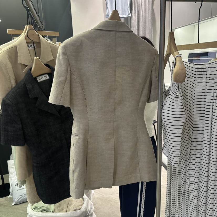 UNA/THE MAY東大門㊣直郵女裝新款職業真品人氣推薦夾克亞麻THEMAY/UNA夾克