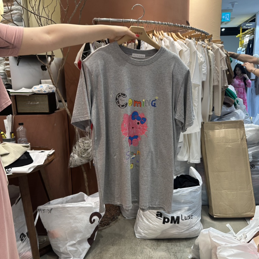 MIENNE韓國直郵㊣女裝新品熱賣休閑人氣25春夏職業真品時尚T恤MIENNET恤圖色3
