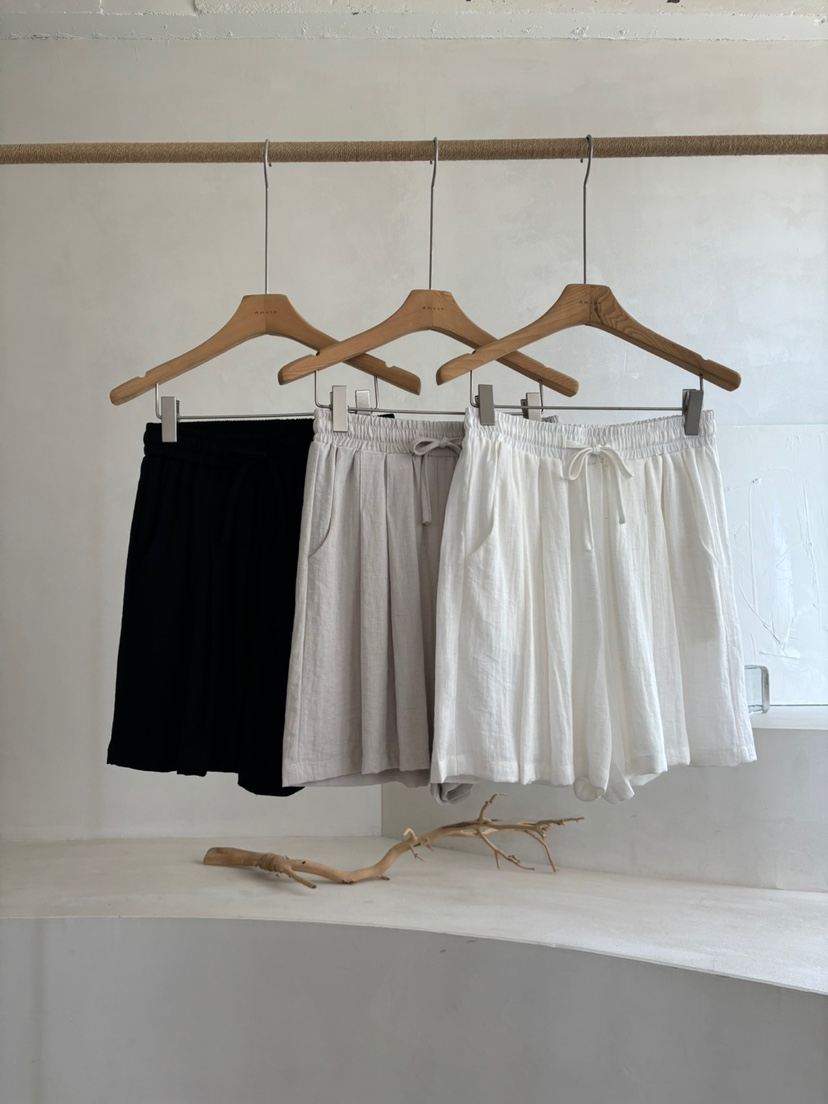 DEMAR韓國直郵㊣女士新品25春夏真品推薦時尚休閑熱賣短褲亞麻DEMAR短褲