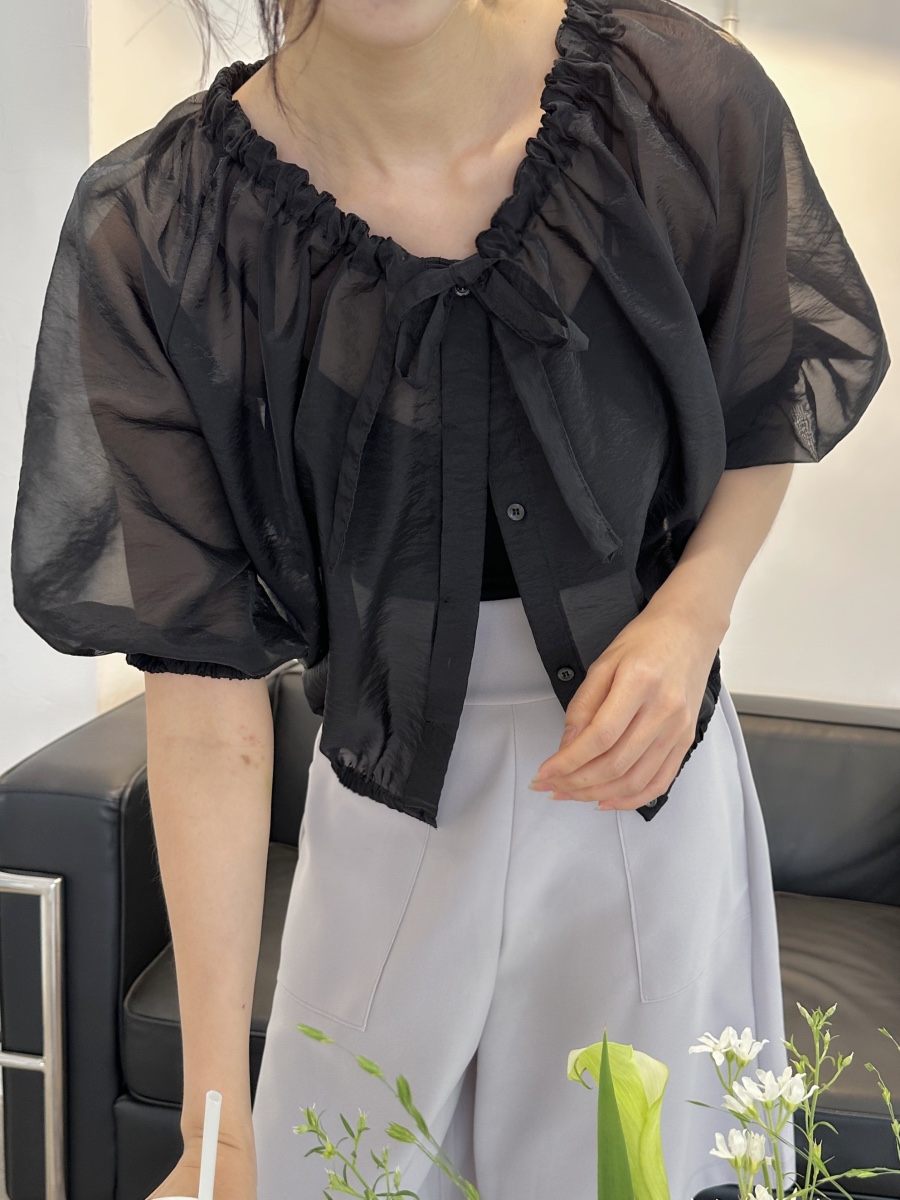 CLASSY-O東大門㊣直郵女士新品時尚職業真品襯衫蕾絲衫透明CLASSY-O襯衫/蕾絲衫