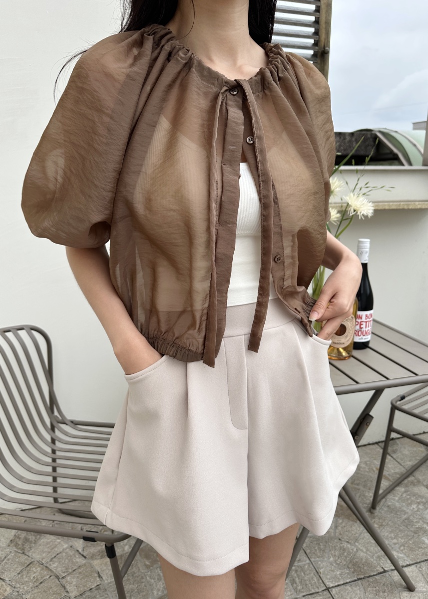 CLASSY-O東大門㊣直郵女士新品時尚職業真品襯衫蕾絲衫透明CLASSY-O襯衫/蕾絲衫