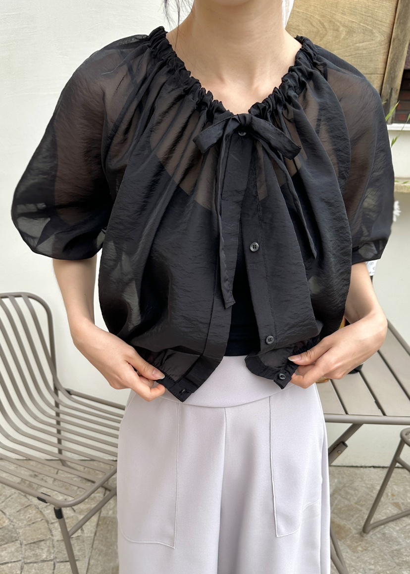 CLASSY-O東大門㊣直郵女士新品時尚職業真品襯衫蕾絲衫透明CLASSY-O襯衫/蕾絲衫圖色2