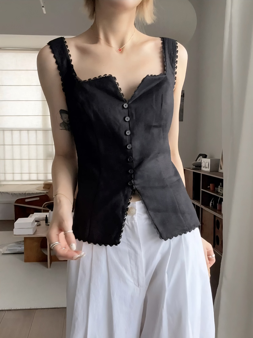 STRAWBERRY韓國代購㊣女裝新款25春夏熱賣人氣休閑時尚馬甲STRAWBERRY馬甲