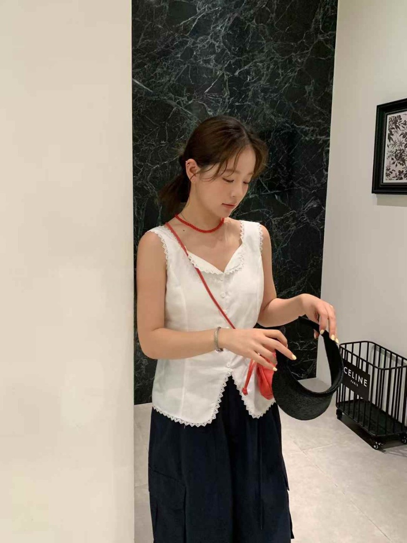 STRAWBERRY韓國代購㊣女裝新款25春夏熱賣人氣休閑時尚馬甲STRAWBERRY馬甲