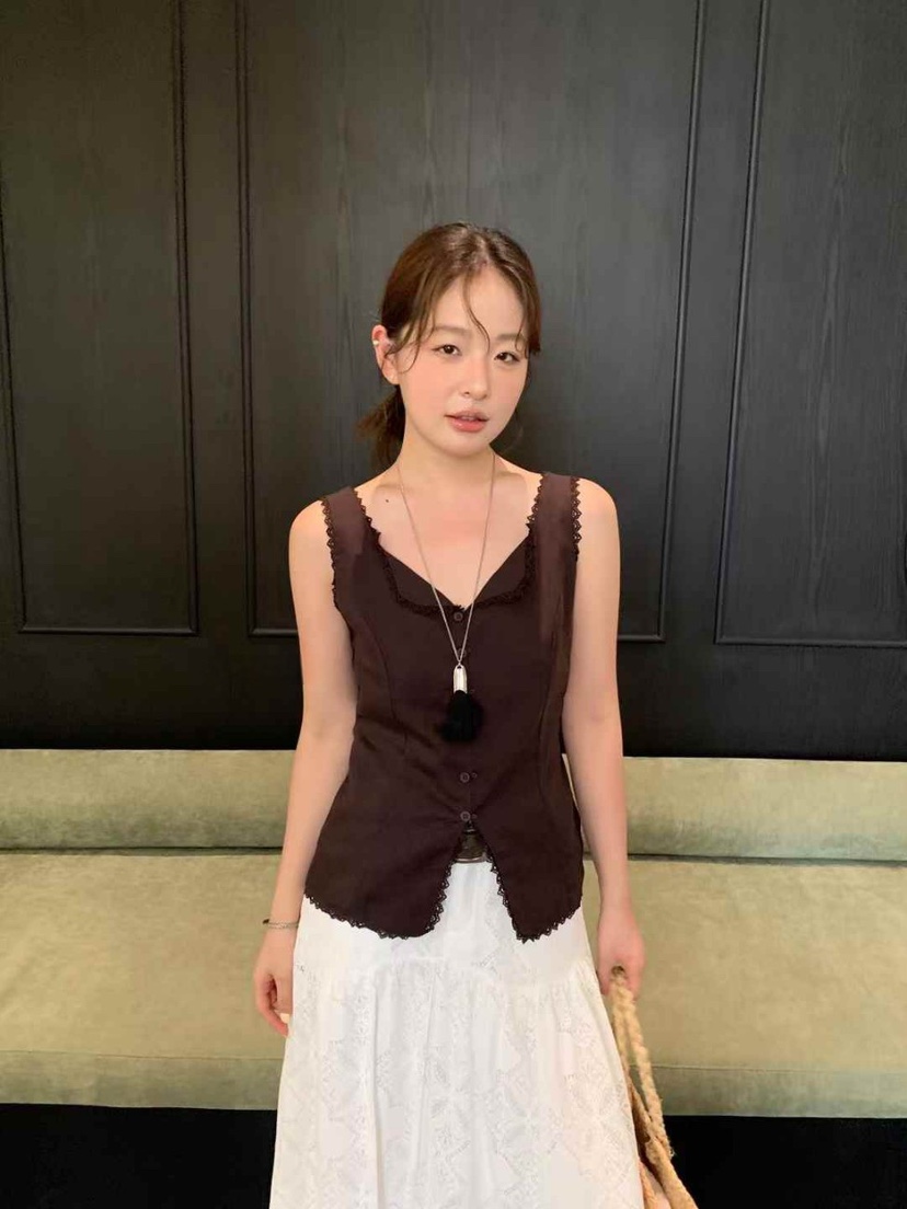 STRAWBERRY韓國代購㊣女裝新款25春夏熱賣人氣休閑時尚馬甲STRAWBERRY馬甲