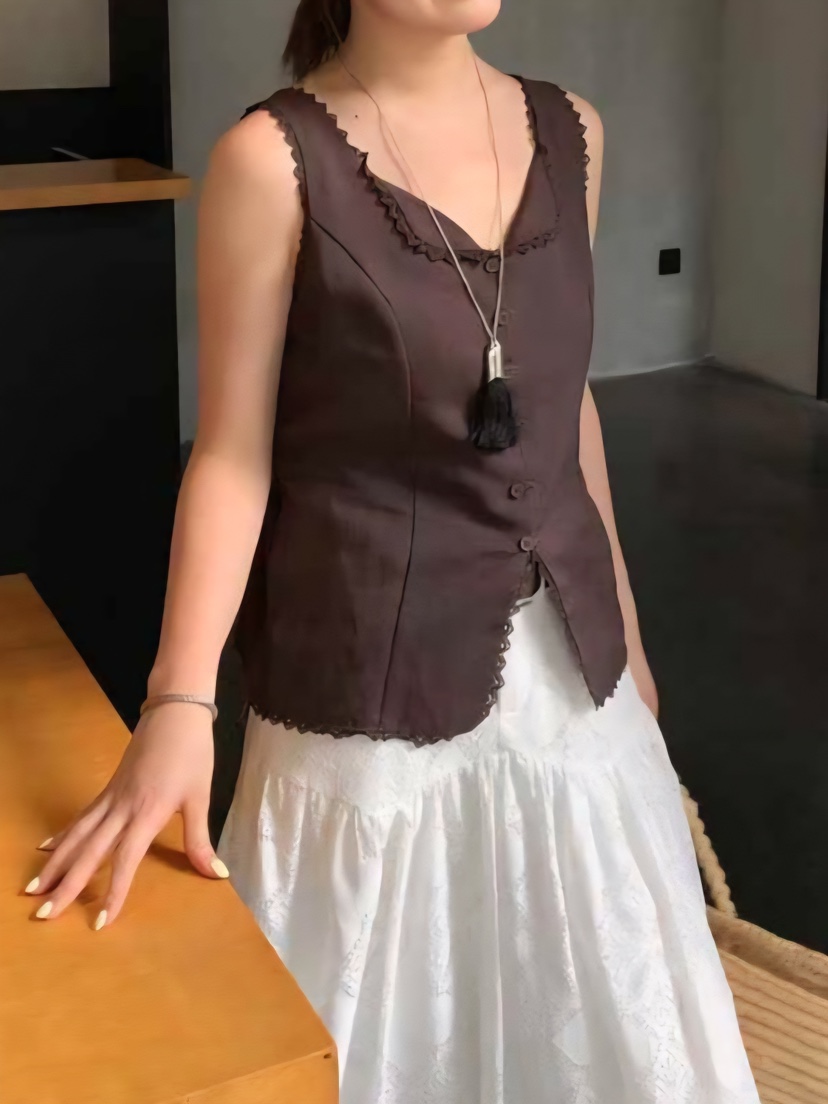 STRAWBERRY韓國代購㊣女裝新款25春夏熱賣人氣休閑時尚馬甲STRAWBERRY馬甲圖色3