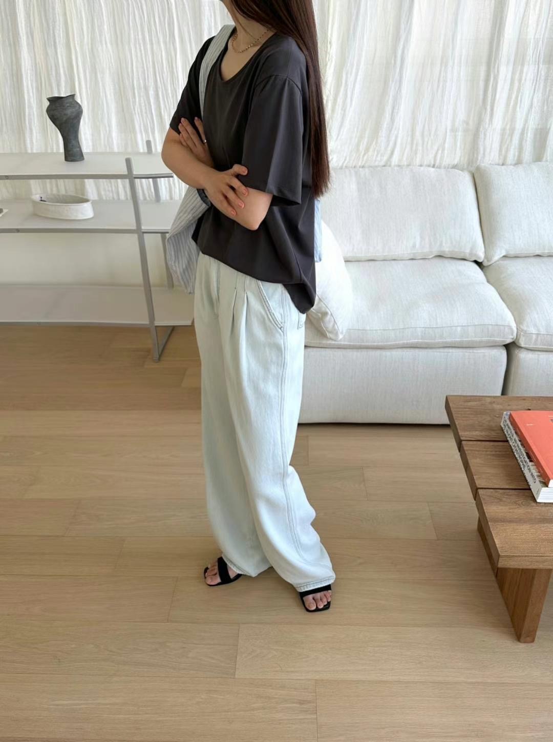 SIMPIEBEIGE東大門㊣直郵女裝新品時尚熱賣25春夏真品牛仔褲SIMPIEBEIGE牛仔褲
