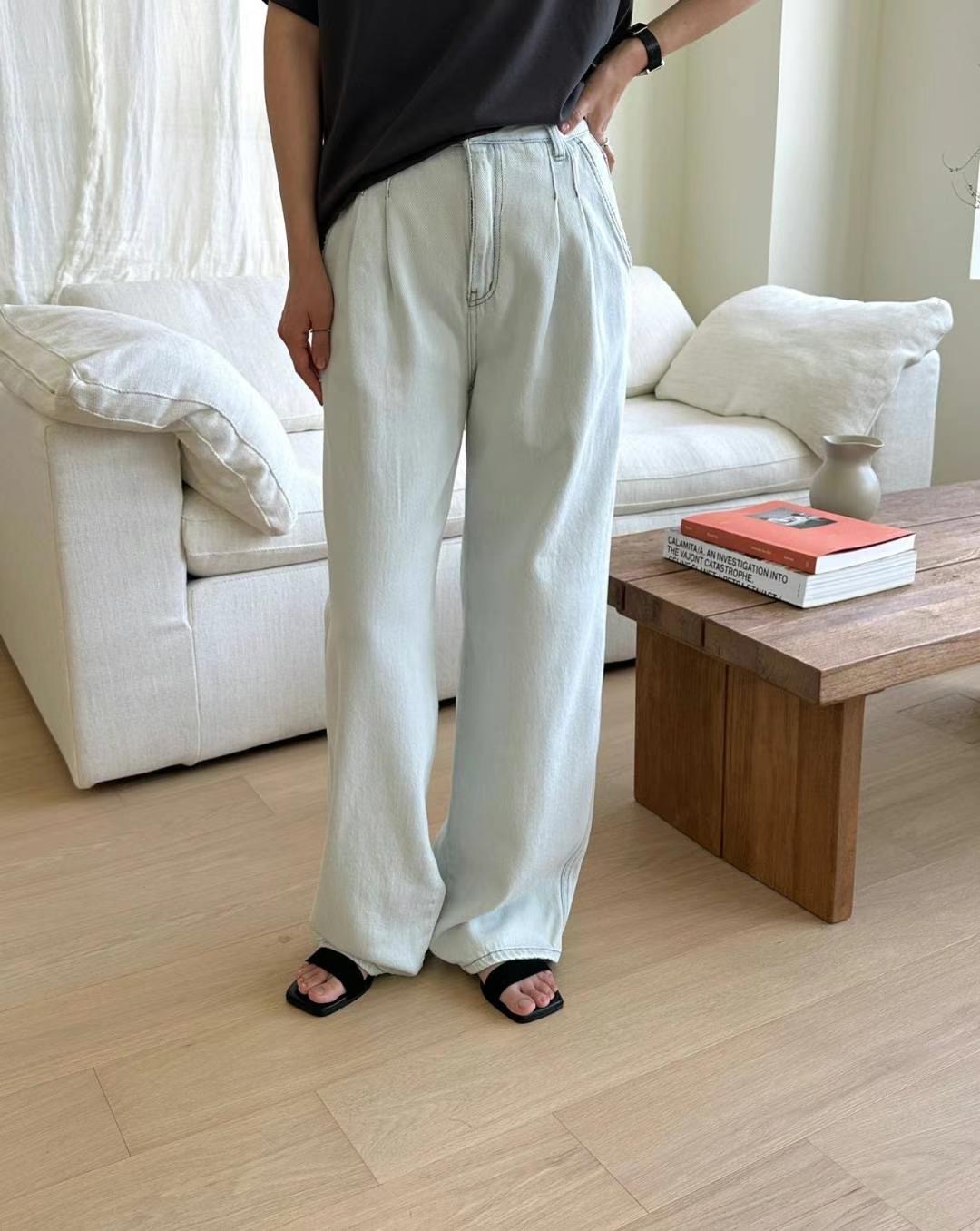 SIMPIEBEIGE東大門㊣直郵女裝新品時尚熱賣25春夏真品牛仔褲SIMPIEBEIGE牛仔褲