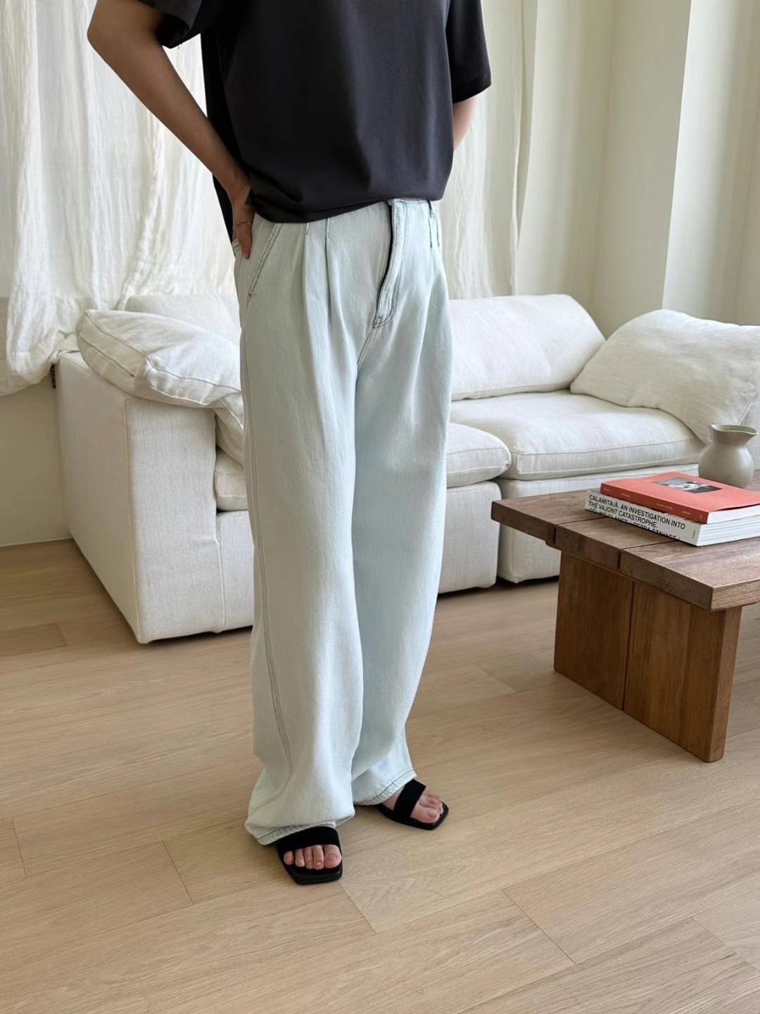 SIMPIEBEIGE東大門㊣直郵女裝新品時尚熱賣25春夏真品牛仔褲SIMPIEBEIGE牛仔褲