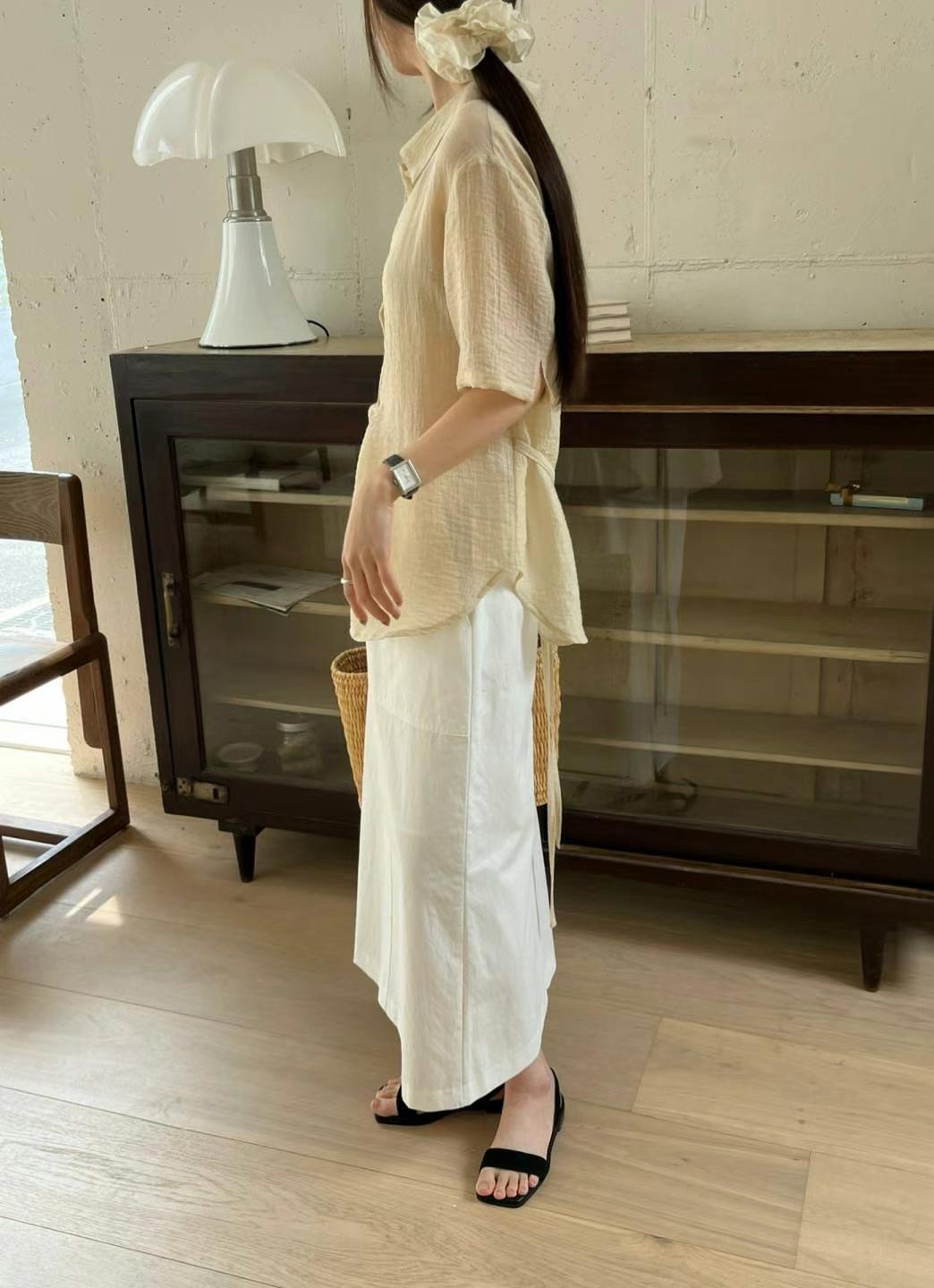 SIMPIEBEIGE韓國代購㊣女裝新款職業真品時尚熱賣襯衫蕾絲衫SIMPIEBEIGE襯衫/蕾絲衫