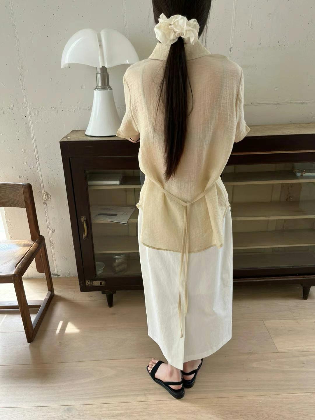 SIMPIEBEIGE韓國代購㊣女裝新款職業真品時尚熱賣襯衫蕾絲衫SIMPIEBEIGE襯衫/蕾絲衫
