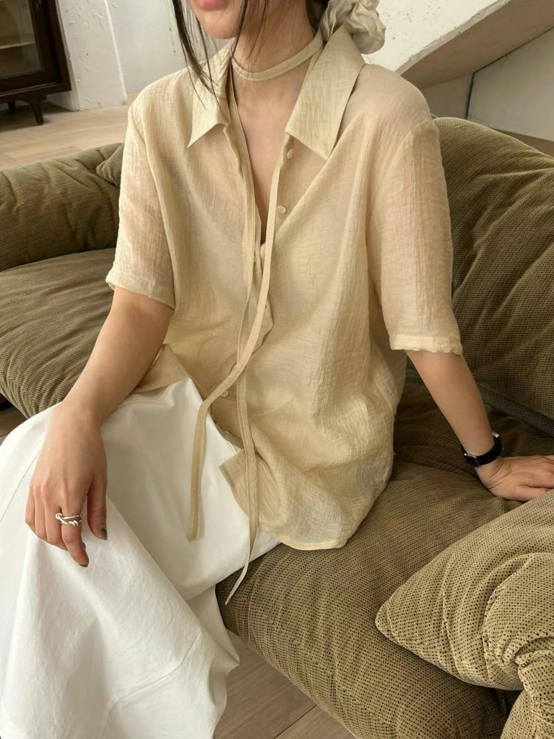 SIMPIEBEIGE韓國代購㊣女裝新款職業真品時尚熱賣襯衫蕾絲衫SIMPIEBEIGE襯衫/蕾絲衫圖色2