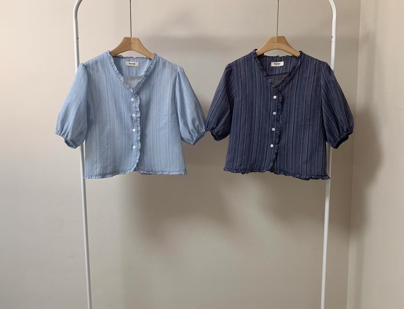 FORME東大門㊣實拍女士新款休閑推薦職業時尚真品襯衫蕾絲衫FORME襯衫/蕾絲衫