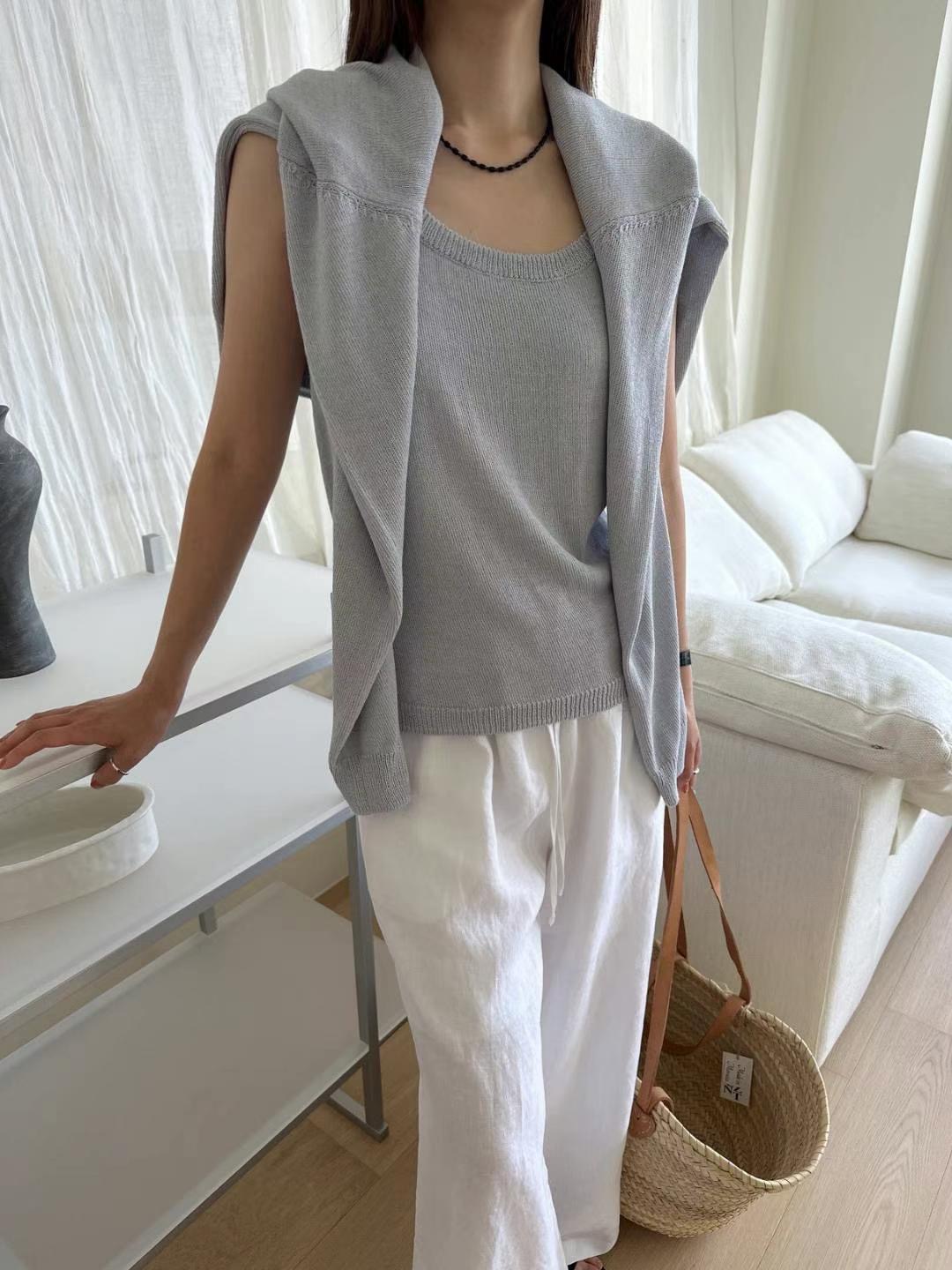 SIMPIEBEIGE東大門㊣實拍女裝新款25春夏休閑職業熱賣吊帶背心SIMPIEBEIGE吊帶/背心